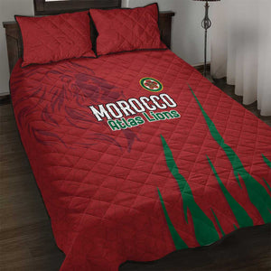 Morocco Football Quilt Bed Set Atlas Lions Road To Champion