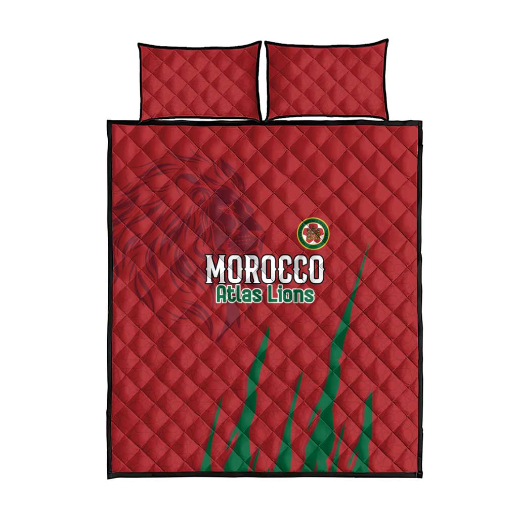 Morocco Football Quilt Bed Set Atlas Lions Road To Champion