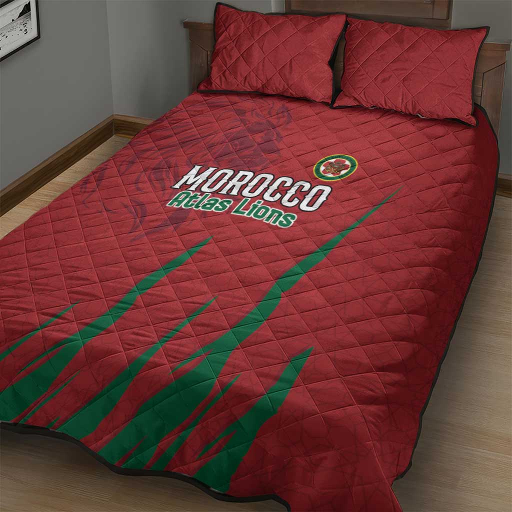Morocco Football Quilt Bed Set Atlas Lions Road To Champion
