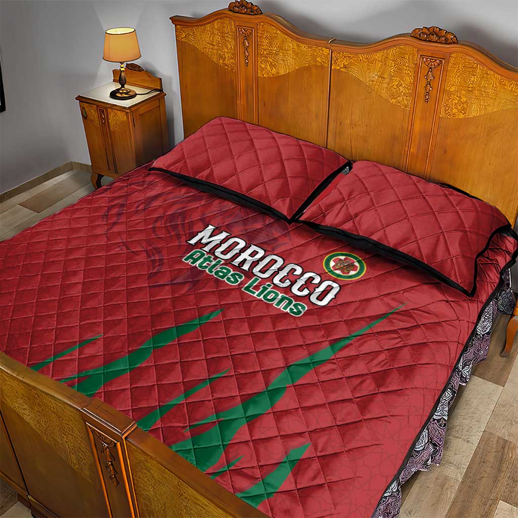 Morocco Football Quilt Bed Set Atlas Lions Road To Champion