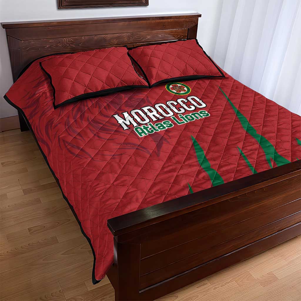 Morocco Football Quilt Bed Set Atlas Lions Road To Champion