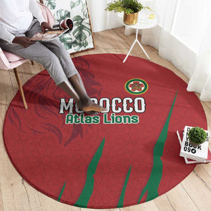 Morocco Football Round Carpet Atlas Lions Road To Champion