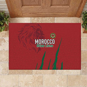 Morocco Football Rubber Doormat Atlas Lions Road To Champion