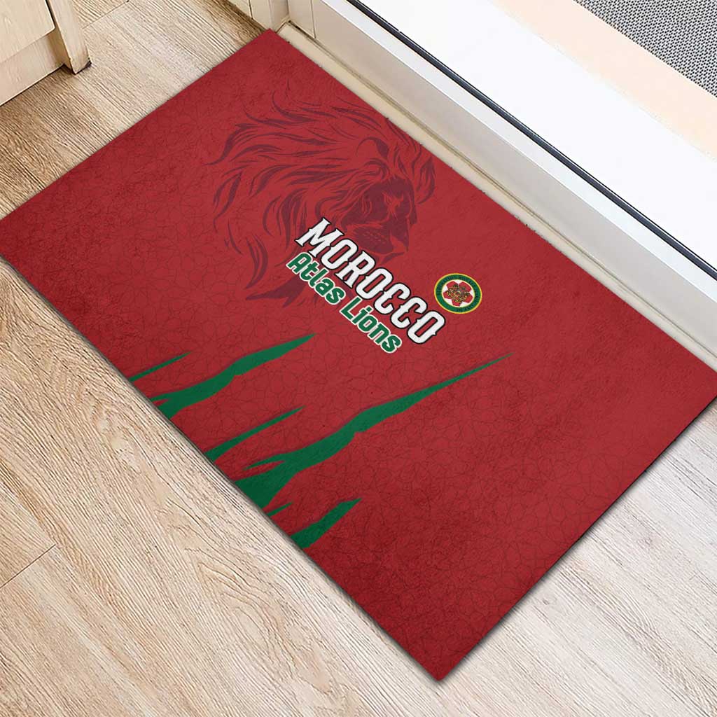 Morocco Football Rubber Doormat Atlas Lions Road To Champion