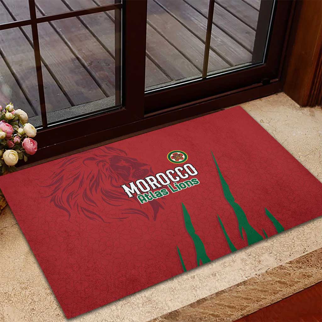 Morocco Football Rubber Doormat Atlas Lions Road To Champion