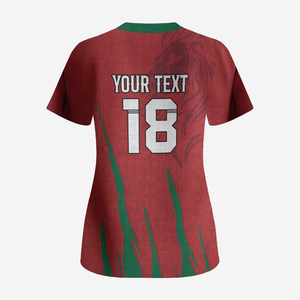 Custom Morocco Football Scrub Top Atlas Lions Road To Champion
