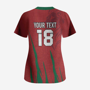 Custom Morocco Football Scrub Top Atlas Lions Road To Champion