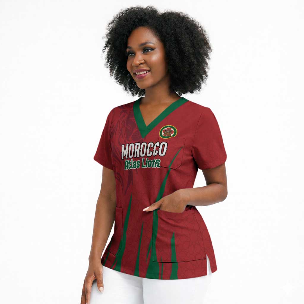 Custom Morocco Football Scrub Top Atlas Lions Road To Champion