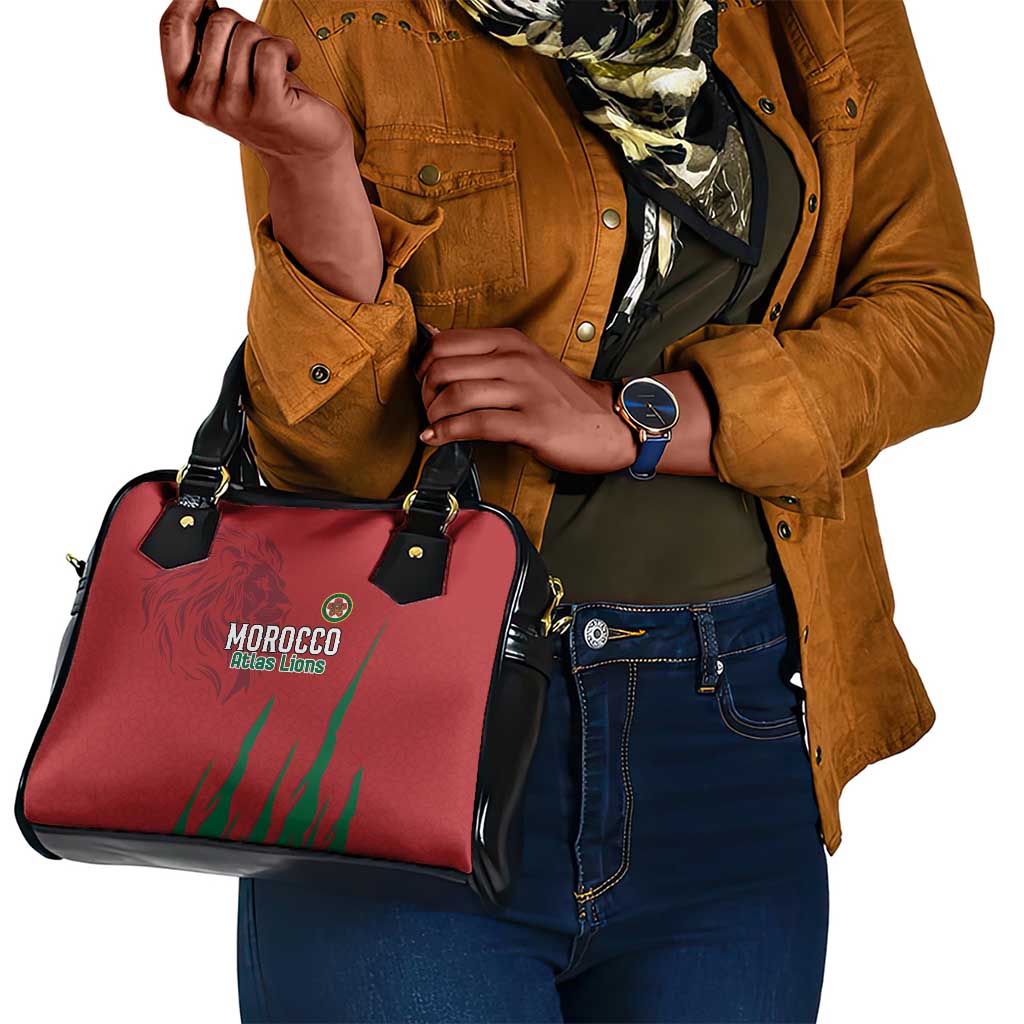 Morocco Football Shoulder Handbag Atlas Lions Road To Champion