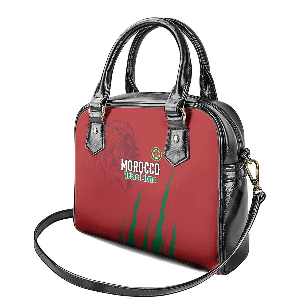 Morocco Football Shoulder Handbag Atlas Lions Road To Champion