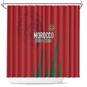 Morocco Football Shower Curtain Atlas Lions Road To Champion