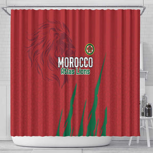 Morocco Football Shower Curtain Atlas Lions Road To Champion