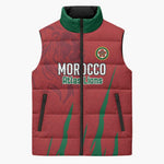 Custom Morocco Football Sleeveless Puffer Jacket Atlas Lions Road To Champion