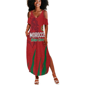 Custom Morocco Football Summer Maxi Dress Atlas Lions Road To Champion