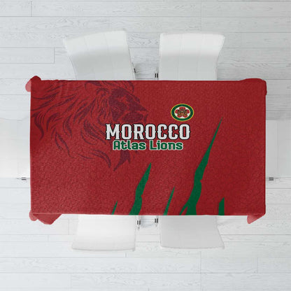 Morocco Football Tablecloth Atlas Lions Road To Champion