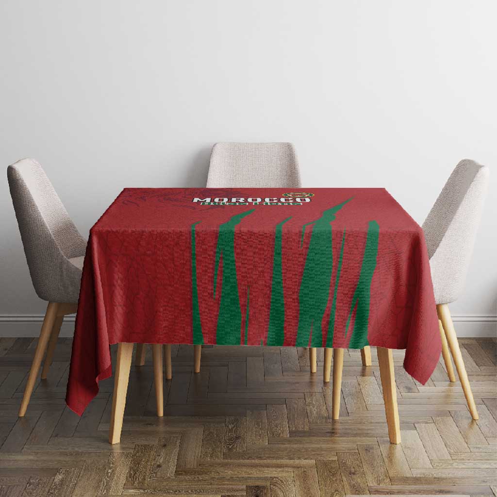 Morocco Football Tablecloth Atlas Lions Road To Champion