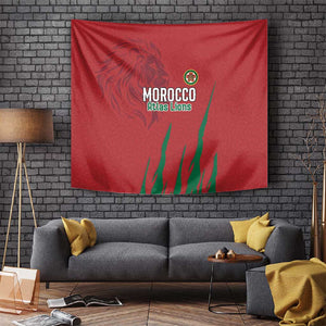 Morocco Football Tapestry Atlas Lions Road To Champion