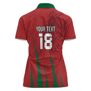 Custom Morocco Football Women Polo Shirt Atlas Lions Road To Champion
