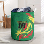 Senegal Football Pride Custom Laundry Basket Les Lions de la Teranga