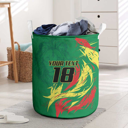 Senegal Football Pride Custom Laundry Basket Les Lions de la Teranga