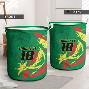 Senegal Football Pride Custom Laundry Basket Les Lions de la Teranga