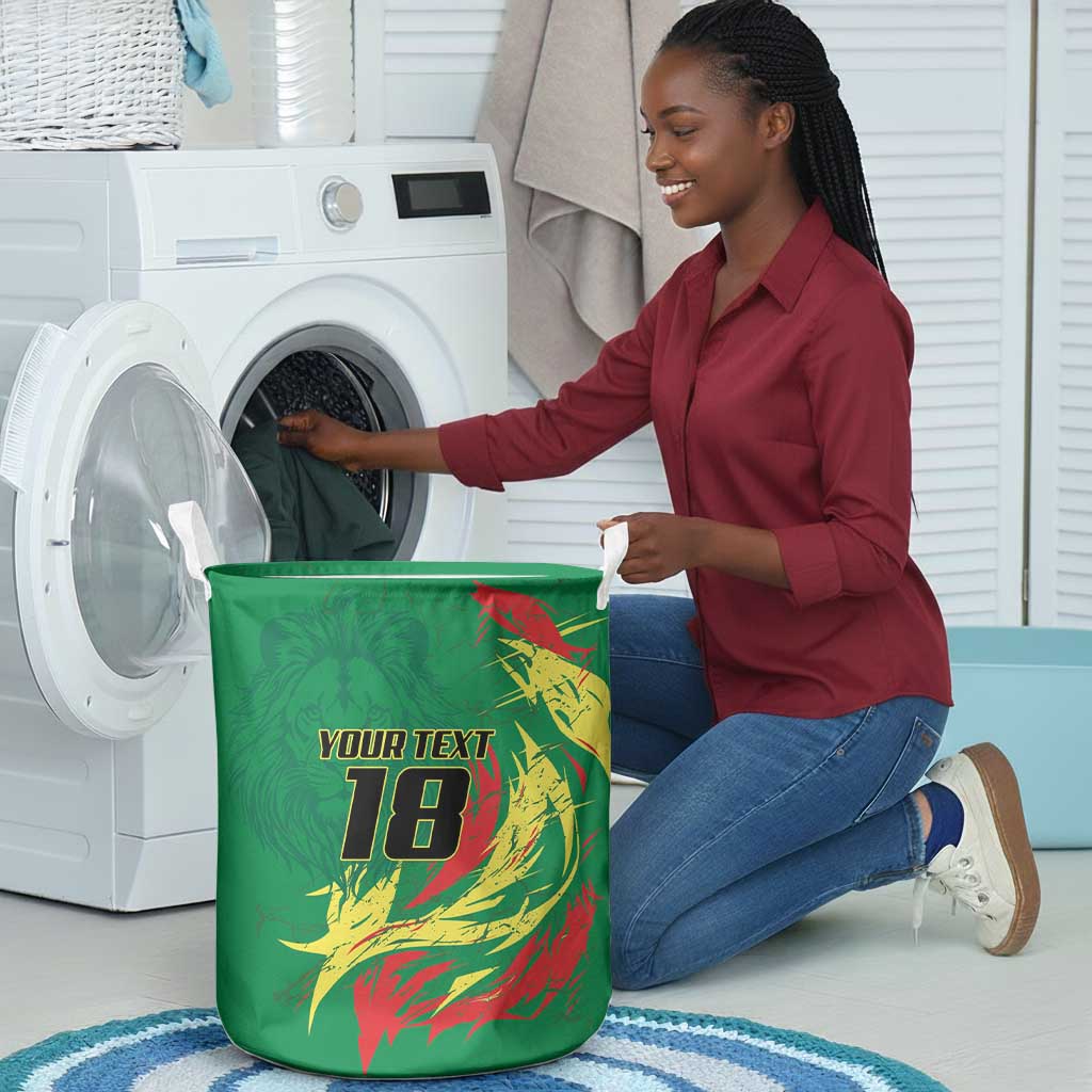 Senegal Football Pride Custom Laundry Basket Les Lions de la Teranga