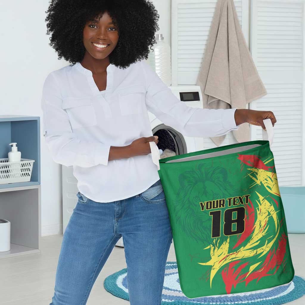 Senegal Football Pride Custom Laundry Basket Les Lions de la Teranga