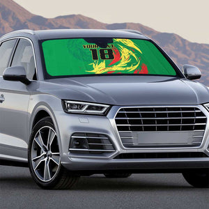 Senegal Football Pride Custom Auto Sun Shade Les Lions de la Teranga