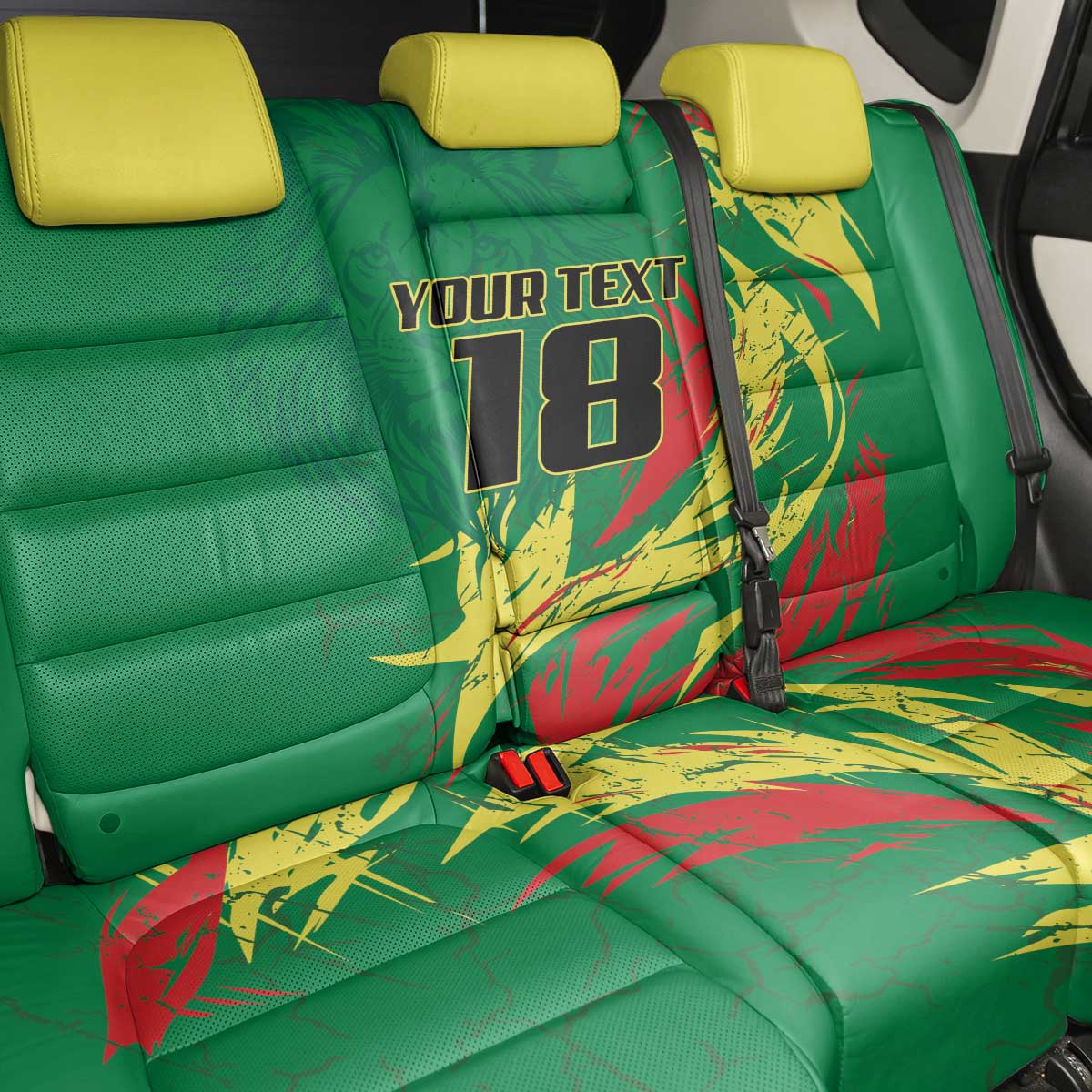 Senegal Football Pride Custom Back Car Seat Cover Les Lions de la Teranga