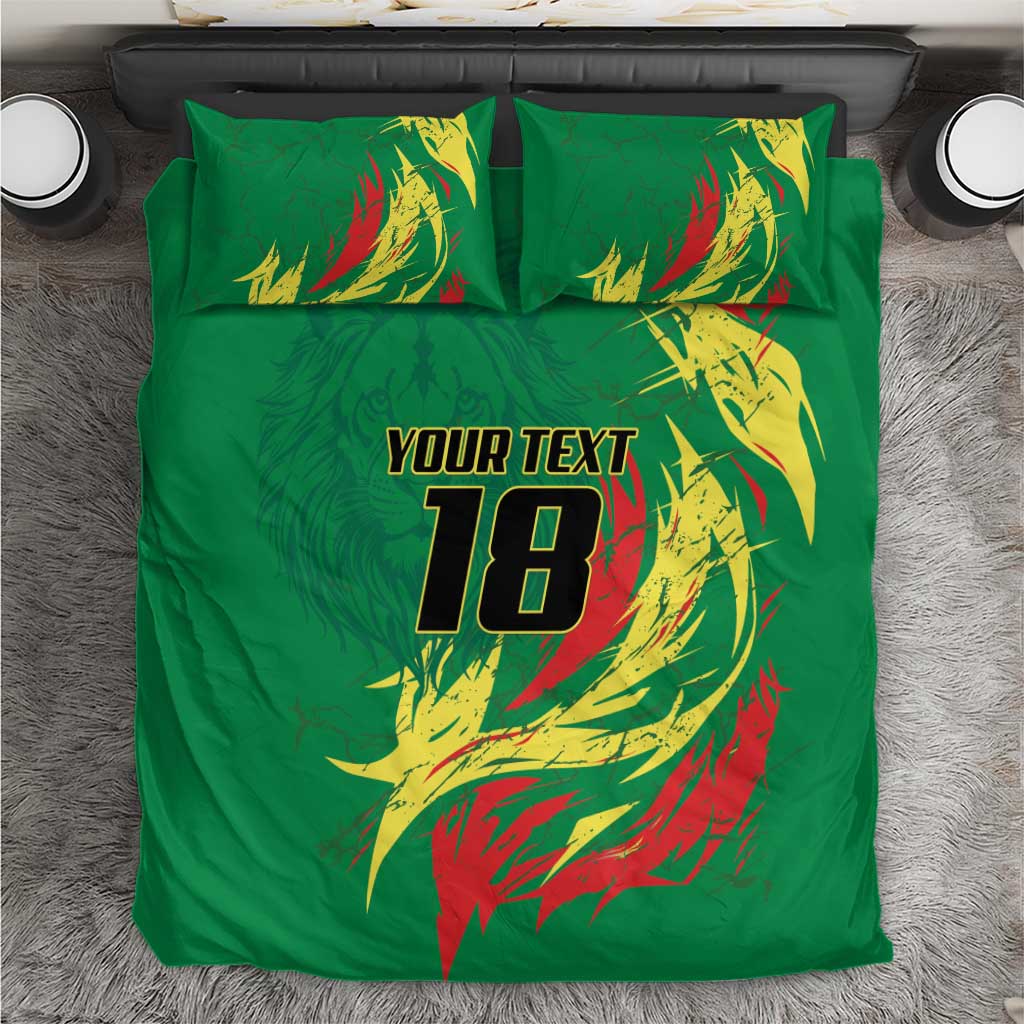 Senegal Football Pride Custom Bedding Set Les Lions de la Teranga