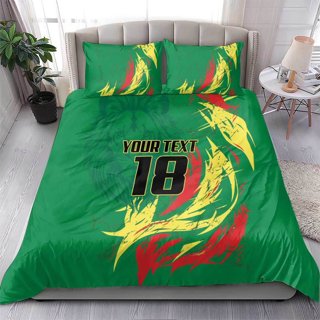 Senegal Football Pride Custom Bedding Set Les Lions de la Teranga