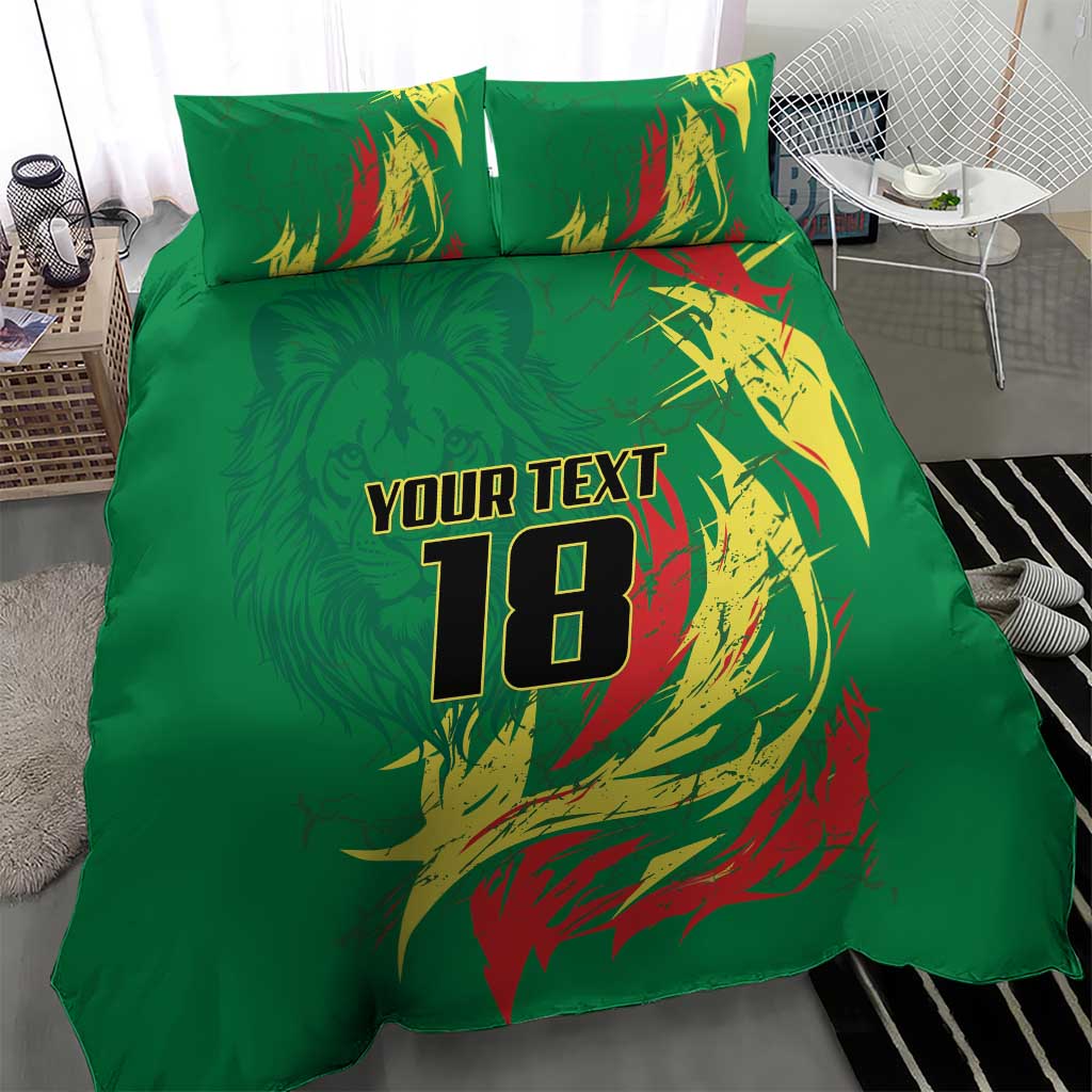 Senegal Football Pride Custom Bedding Set Les Lions de la Teranga