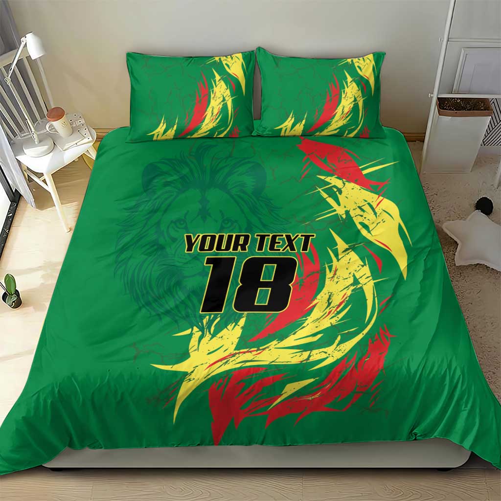 Senegal Football Pride Custom Bedding Set Les Lions de la Teranga