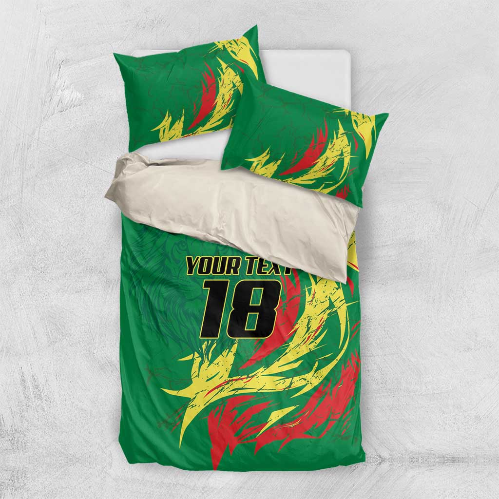 Senegal Football Pride Custom Bedding Set Les Lions de la Teranga