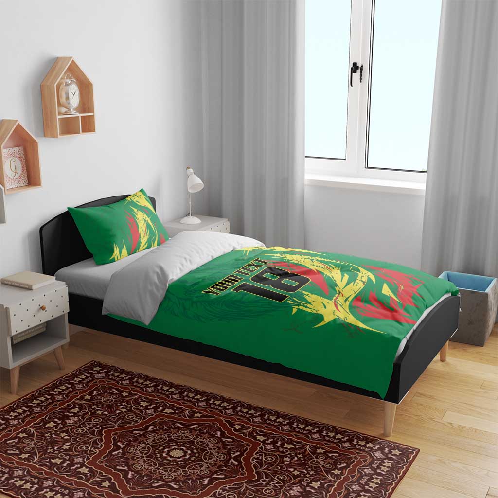 Senegal Football Pride Custom Bedding Set Les Lions de la Teranga