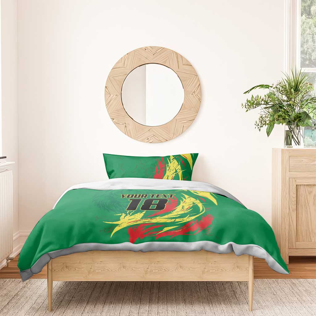 Senegal Football Pride Custom Bedding Set Les Lions de la Teranga