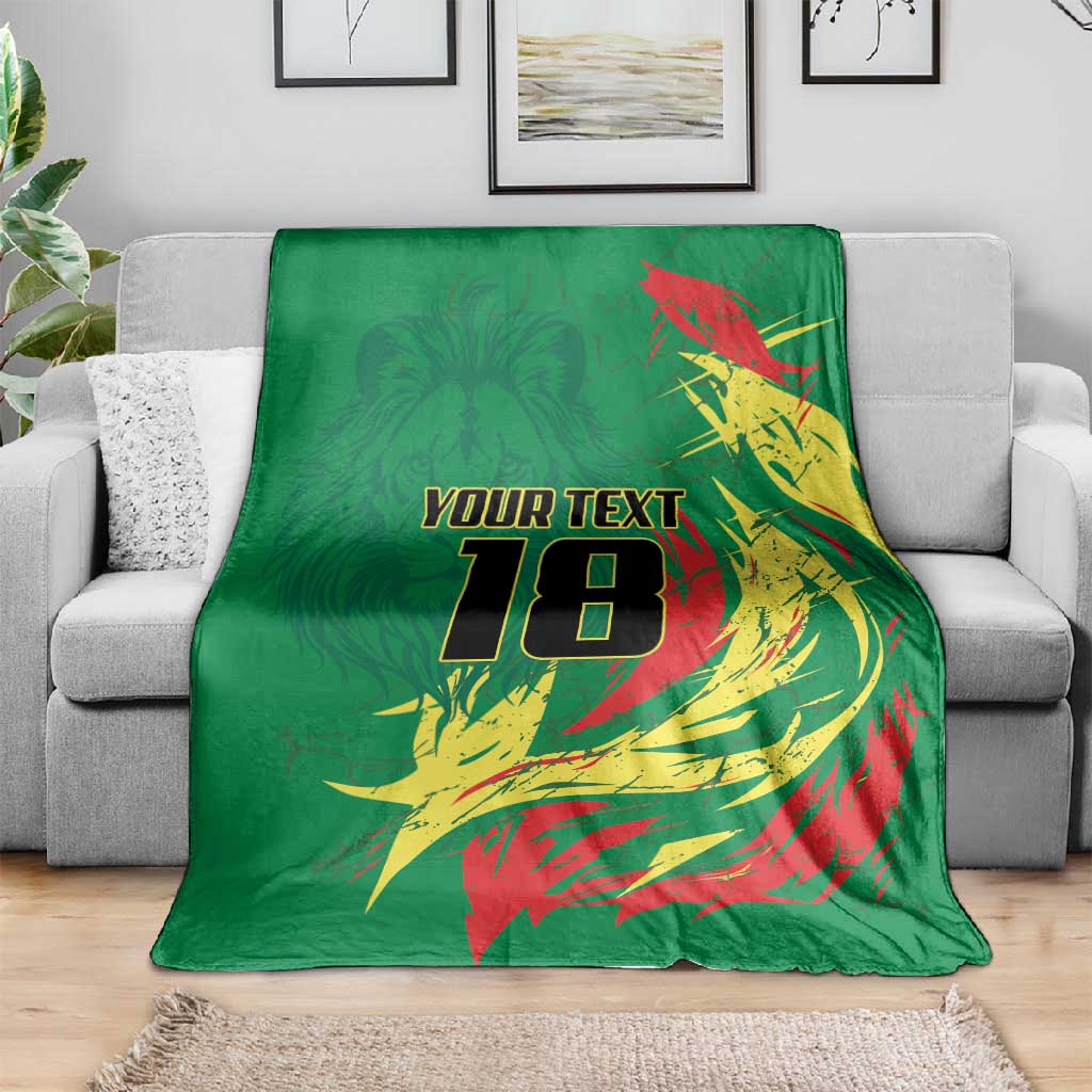 Senegal Football Pride Custom Blanket Les Lions de la Teranga