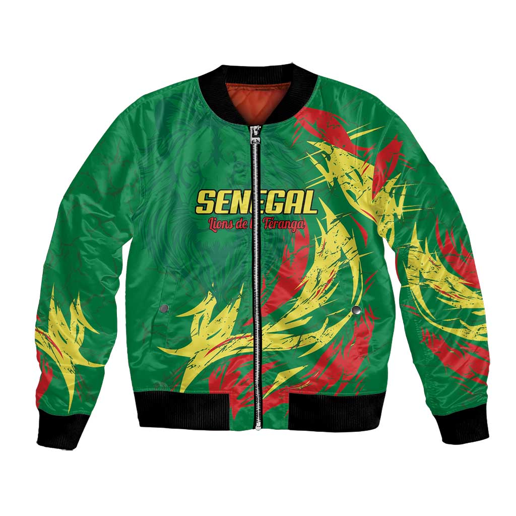 Senegal Football Pride Custom Bomber Jacket Les Lions de la Teranga