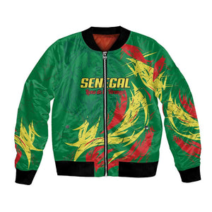 Senegal Football Pride Custom Bomber Jacket Les Lions de la Teranga
