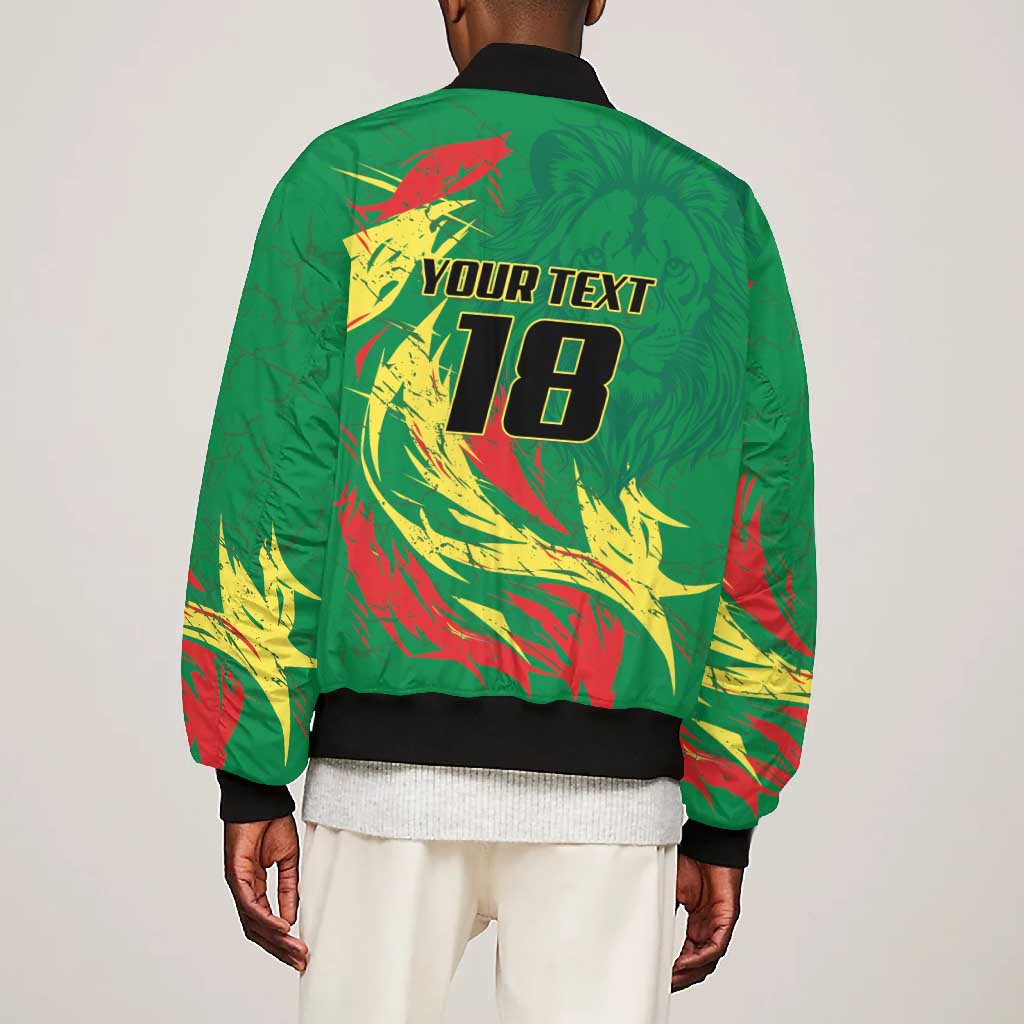 Senegal Football Pride Custom Bomber Jacket Les Lions de la Teranga
