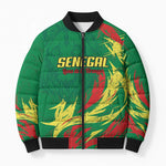Senegal Football Pride Custom Bomber Puffer Jacket Les Lions de la Teranga