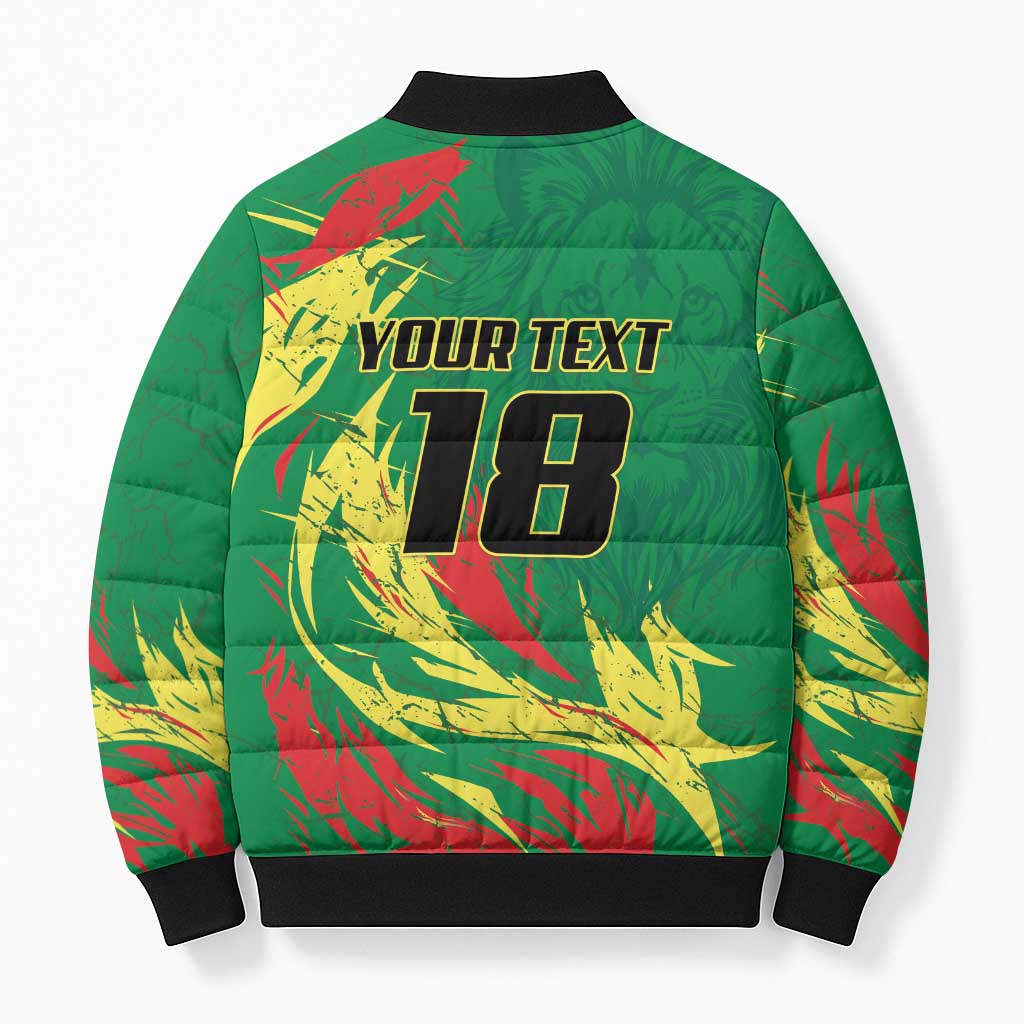 Senegal Football Pride Custom Bomber Puffer Jacket Les Lions de la Teranga