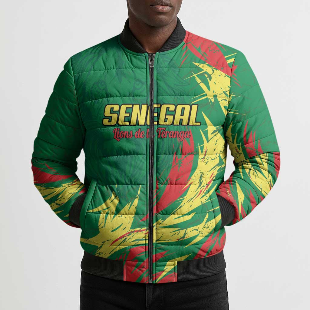 Senegal Football Pride Custom Bomber Puffer Jacket Les Lions de la Teranga