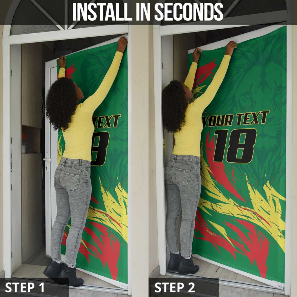 Senegal Football Pride Custom Door Cover Les Lions de la Teranga