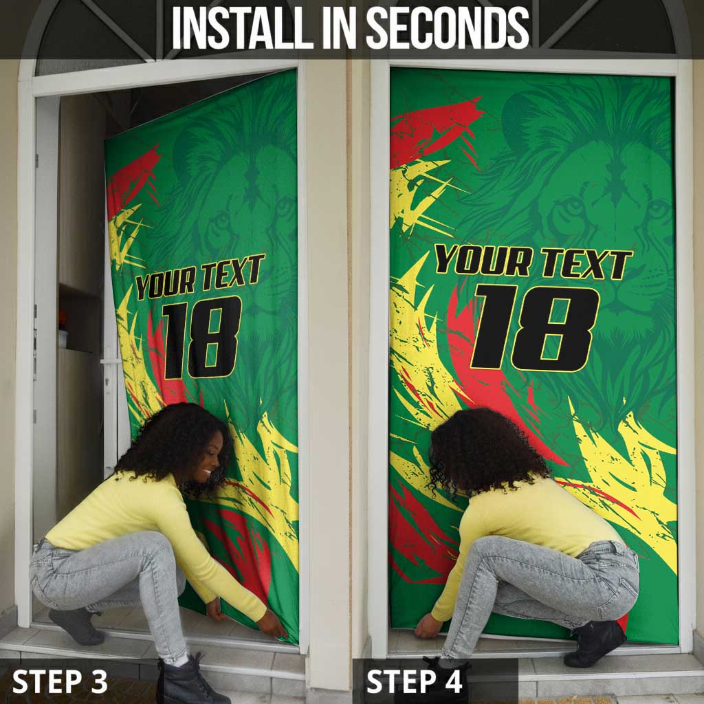 Senegal Football Pride Custom Door Cover Les Lions de la Teranga