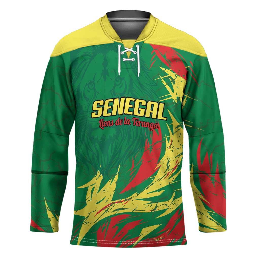 Senegal Football Pride Custom Hockey Jersey Les Lions de la Teranga