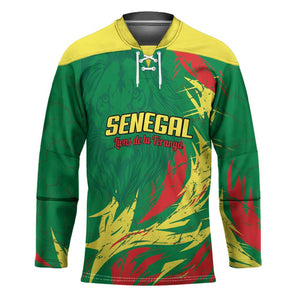 Senegal Football Pride Custom Hockey Jersey Les Lions de la Teranga
