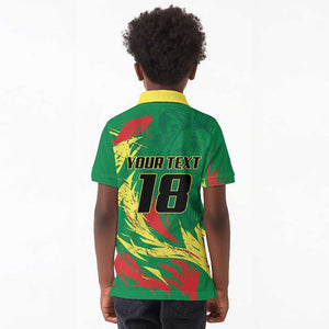 Senegal Football Pride Custom Kid Polo Shirt Les Lions de la Teranga
