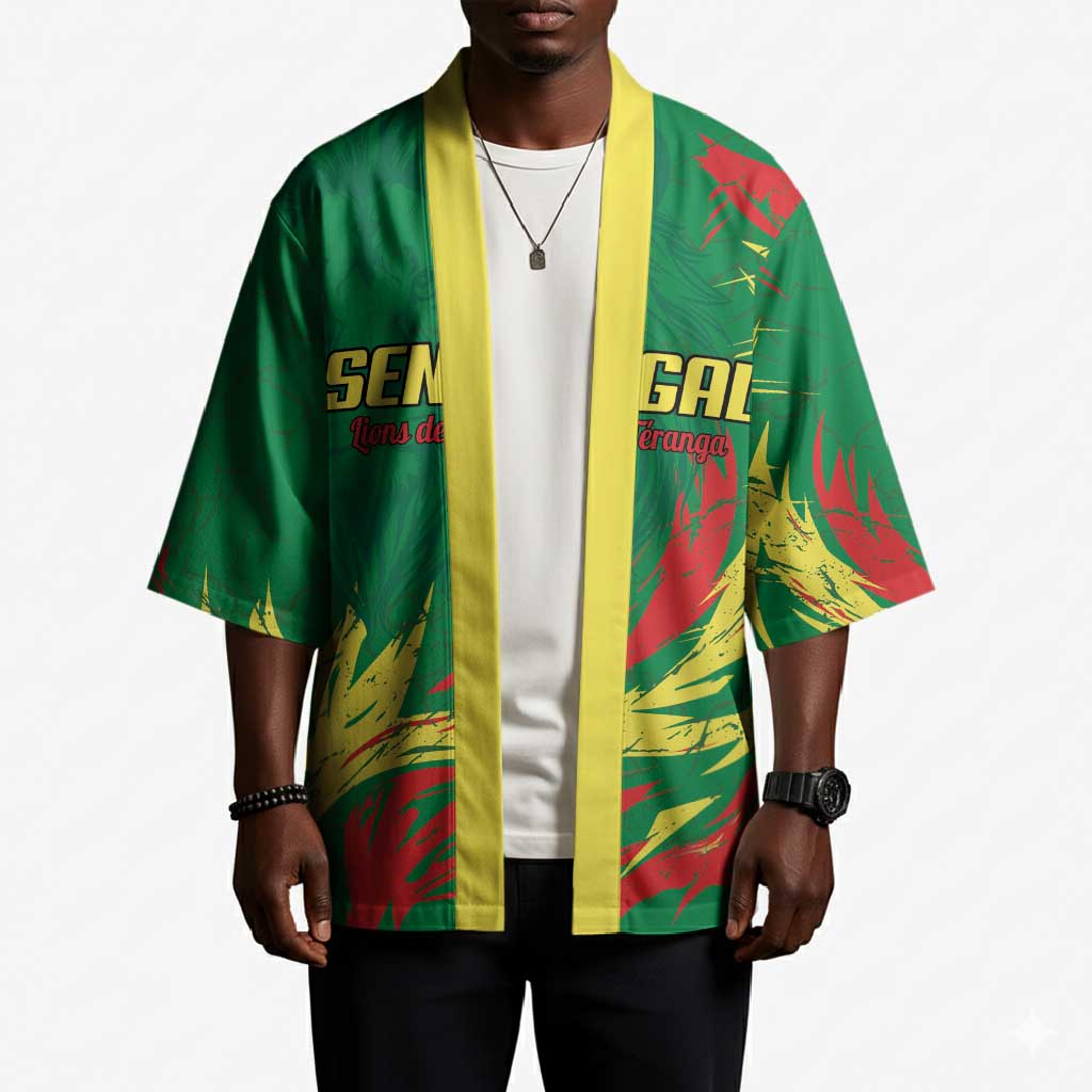 Senegal Football Pride Custom Kimono Les Lions de la Teranga