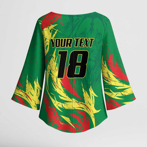 Senegal Football Pride Custom Kimono Sleeve Blouse Les Lions de la Teranga